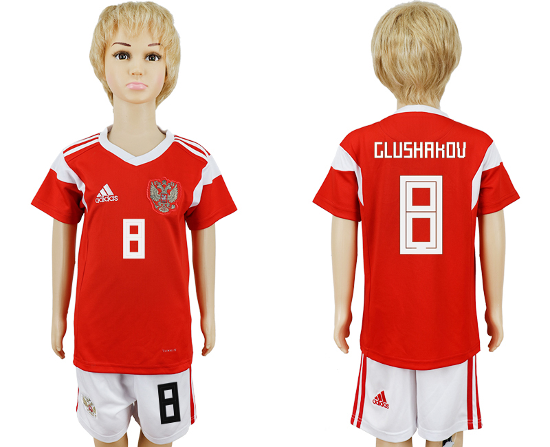 2018 World Cup Children football jersey RUSSIA CHIRLDREN #8 GLUS